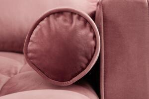 Invicta Interior - Elegantná rohová pohovka COZY VELVET 260 cm ružová zamat