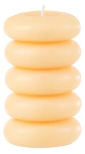 Stĺpcová sviečka MACARON 11,5 cm svetložltá