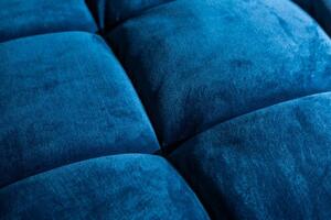 Invicta Interior - Elegantná 3-miestna pohovka COZY VELVET 225 cm modrý zamat