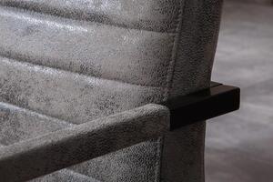 Invicta Interior - Priemyselná konzolová lavica LOFT 160 cm šedá s podrúčkami