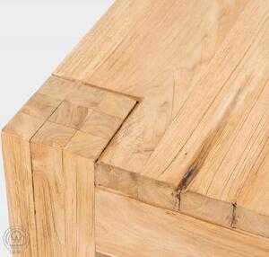 Fakopa - Masívny stôl NANDAL 140 cm z recyklovaného teaku, prírodný