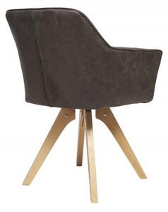 Invicta Interior - Dizajnová stolička LOFT s lakťovými opierkami, šedá