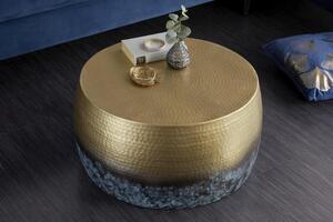 Invicta Interior - Ručne vyrobený stolík ORIENT III 60 cm tepaný dizajn, zlatý