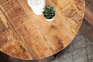 Invicta Interior - Priemyselný konferenčný stolík FACTORY LOFT 56 cm mango, prírodný