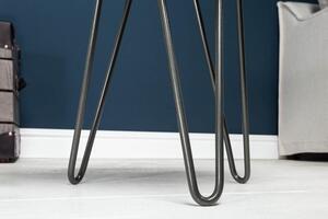 Invicta Interior - Priemyselný príručný stolík GOA 43 cm akácia, šedý