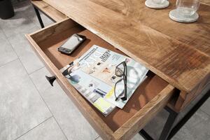 Invicta Interior - Dizajnový konferenčný stolík IRON CRAFT 100 cm mango, prírodný