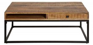 Invicta Interior - Dizajnový konferenčný stolík IRON CRAFT 100 cm mango, prírodný