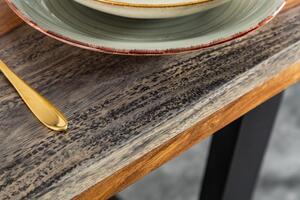Nemecko - Masívny jedálenský stôl RELIEF 160 cm sheesham, wood grey smoke