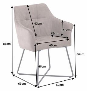 Invicta Interior - Exkluzívna dizajnová stolička LOFT vintage taupe