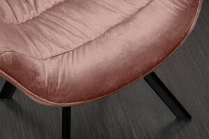 Invicta Interior - Dizajnová stolička THE DUTCH COMFORT retro staroružová, zamat