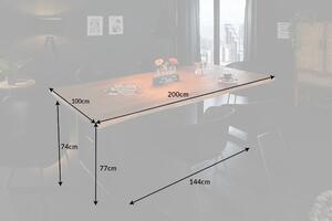 Invicta Interior - Masívny jedálenský stôl MAMMUT 200 cm akácia, prírodný