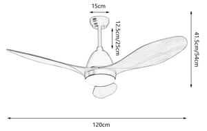 ZEVENTI - LED Stropný ventilátor MURO LED/18W/230V Wi-Fi Tuya + DO