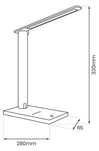 LED Stmievateľná stolná lampa POST LED/5W/5V 3000-6500K čierna