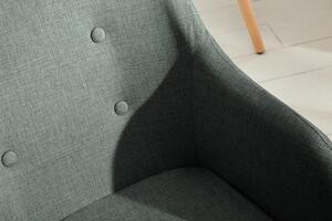 Invicta Interior - Stolička retro SCANDINAVIA šedá s lakťovými opierkami