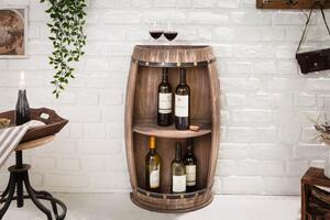 Invicta Interior - Elegantný stojan na víno BODEGA 79 cm prírodný Shabby Chic