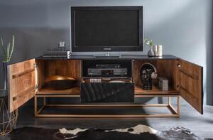 Invicta Interior - Masívny TV stolík SCORPION 160 cm mango, čierny
