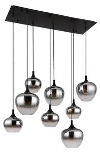 Globo 15548-8H - Luster na lanku MAXY 8xE27/40W/230V čierna
