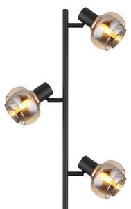 Globo 54309SB - Stojacia lampa TOKKI 3xE14/40W/230V čierna