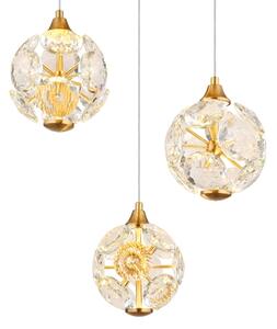 Globo 16047-3H - LED závesný luster na lankách VIRINA LED/24W/230V 3000K zlatý