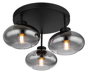 Globo 15572-3D - Prisadené stropné svietidlo SHAUN 3xE27ILLU/40W/230V čierna