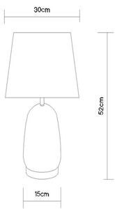Globo 24142W - Stolová lampa CLASSY 1xE27/40W/230V biela/strieborná