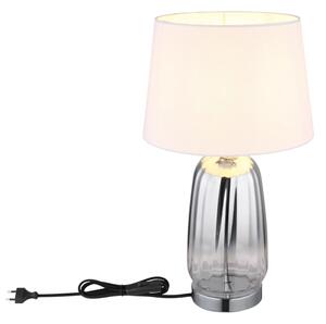 Globo 24142W - Stolová lampa CLASSY 1xE27/40W/230V biela/strieborná