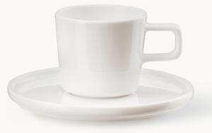 Šálky na espresso s podšálkami z čínskeho porcelánu Oco, 6 ks