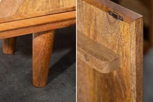 Invicta Interior - Elegantný príborník LONG ISLAND 160 cm z mangového dreva s retro vzorom