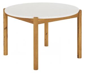 Záhradný jedálenský stôl Terracina, okrúhly, akáciové drevo a teraco, Ø120×76 cm – House Nordic