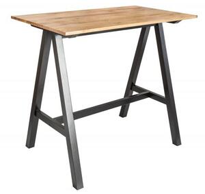 Invicta Interior - Masívny barový stôl CASTLE 120 cm prírodný priemyselný dizajn z dubového dreva