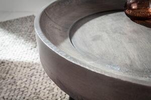 Invicta Interior - Elegantný stolík PURE NATURE 35 cm akátový šedý s čiernymi nohami