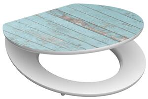 WC sedadlo Blue Wood MDF HG so spomaľovacím mechanizmom SOFT-CLOSE
