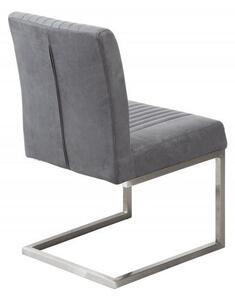 Invicta Interior - Elegantná konzolová stolička BIG ASTON brúsená šedá, nerezová oceľ