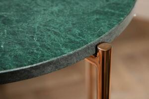 Invicta Interior - Príručný stolík NOBLE I 35 cm mramorový zelený