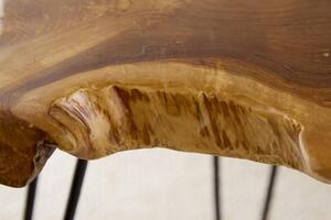 Invicta Interior - Unikátny príručný stolík WILD 55 cm teak, prírodný