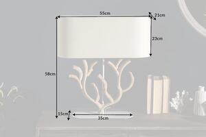 Invicta Interior - Ručne vyrobená stolová lampa CORAL 58 cm béžová