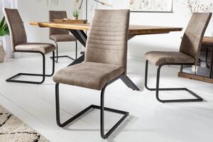 Invicta Interior - Konzolová stolička APARTMENT starožitná taupe s kovovým rámom