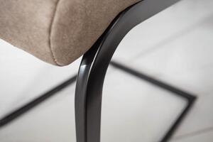 Invicta Interior - Konzolová stolička APARTMENT starožitná taupe s kovovým rámom