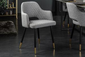 Invicta Interior - Elegantná stolička PARIS svetlo šedá