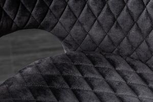 Invicta Interior - Elegantná stolička PARIS tmavo šedá zamat