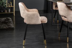 Invicta Interior - Elegantná stolička PARIS béžová zamat