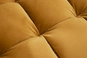 Invicta Interior - Elegantná rohová pohovka COZY VELVET 260 cm horčicovo žltá zamat