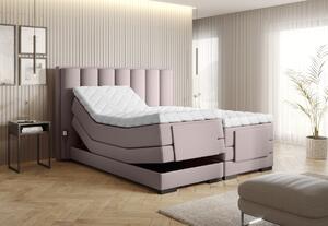 Elektrická polohovacia manželská posteľ Vajana 140 - svetloružová