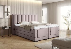 Elektrická polohovacia manželská posteľ Vajana 160 - svetloružová