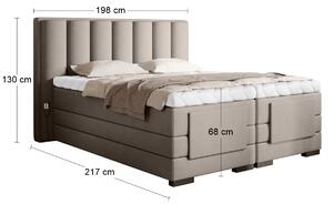 Elektrická polohovacia manželská posteľ Vajana 180 - béžová