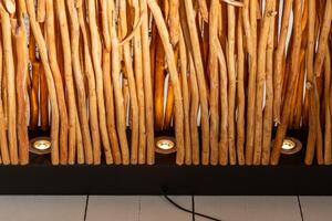 Invicta Interior - Ručne vyrobená podlahová lampa PARAVENT 180 cm longan