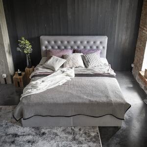 Čalúnená manželská posteľ s úložným priestorom Liborn 140 - zlatá