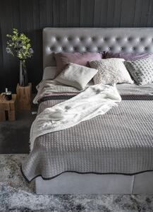 Čalúnená manželská posteľ s úložným priestorom Liborn 160 - tmavosivá