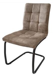 Invicta Interior - Priemyselná konzolová stolička MODENA vintage taupe s ozdobným prešívaním