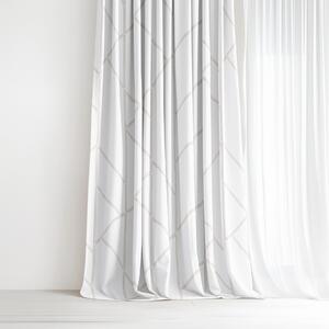 Goldea bavlnený záves - geometrické línie na bielom 280x150 cm